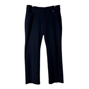 ANNE KLEIN |‎ Women's Navy Blue Straight Leg Dress Pants